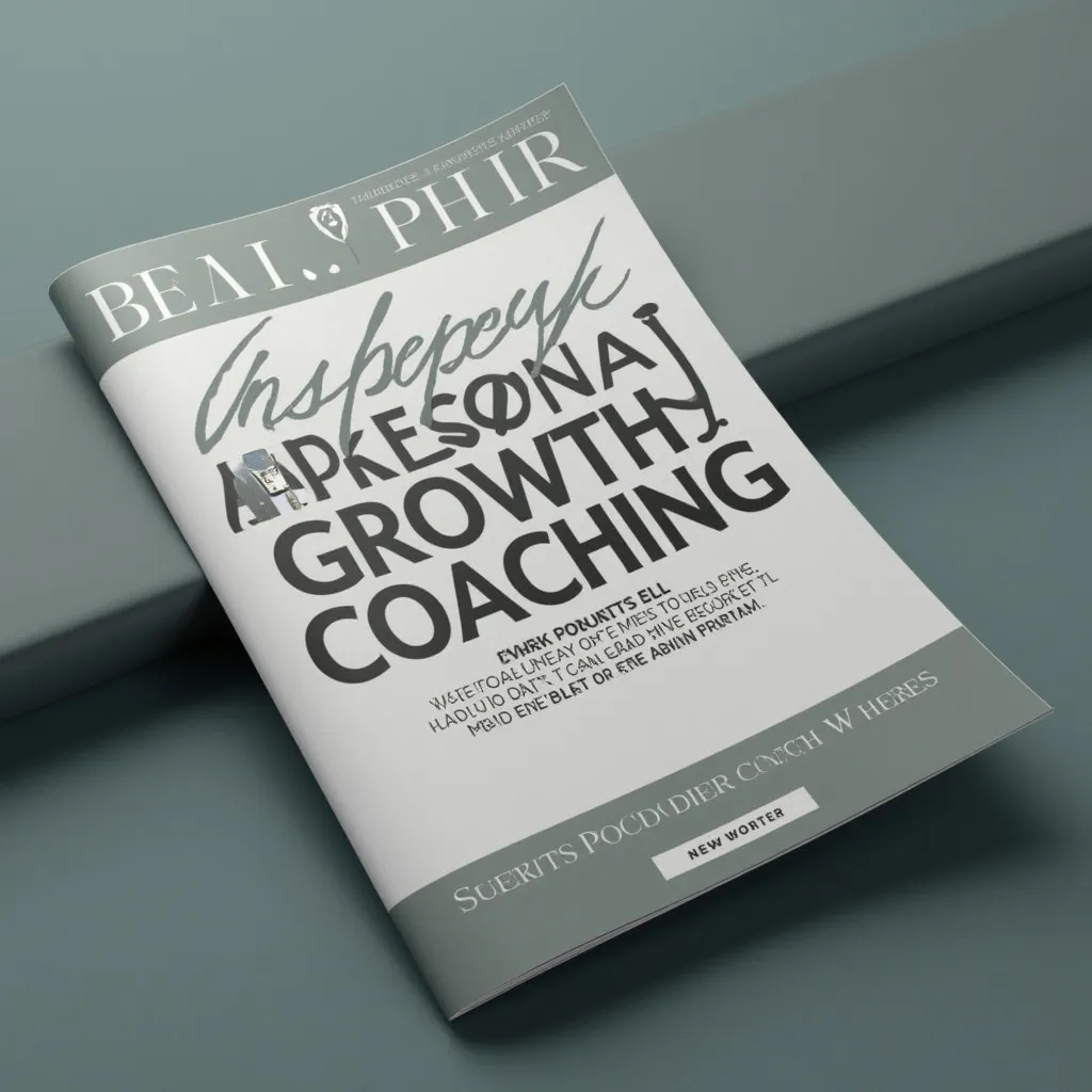 Couverture de magazine fictive avec un article sur le coaching