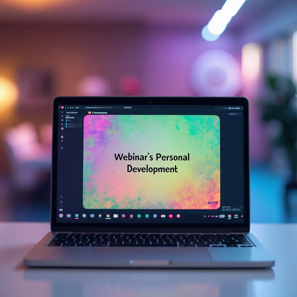 Écran d'ordinateur affichant une présentation de webinaire